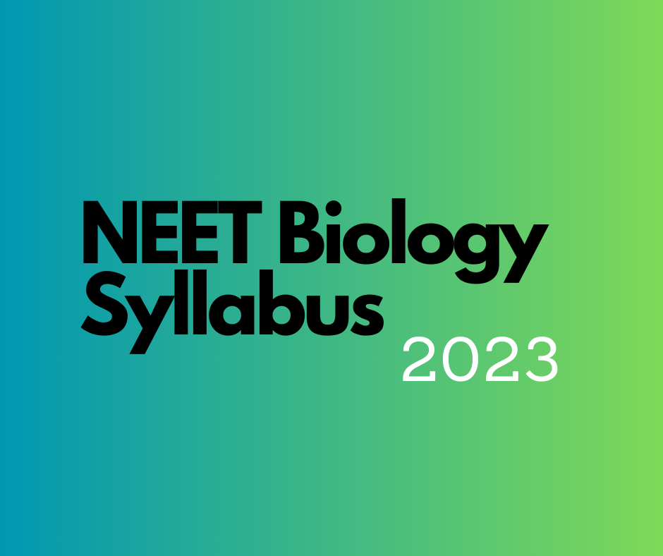 NEET Biology syllabus 2023