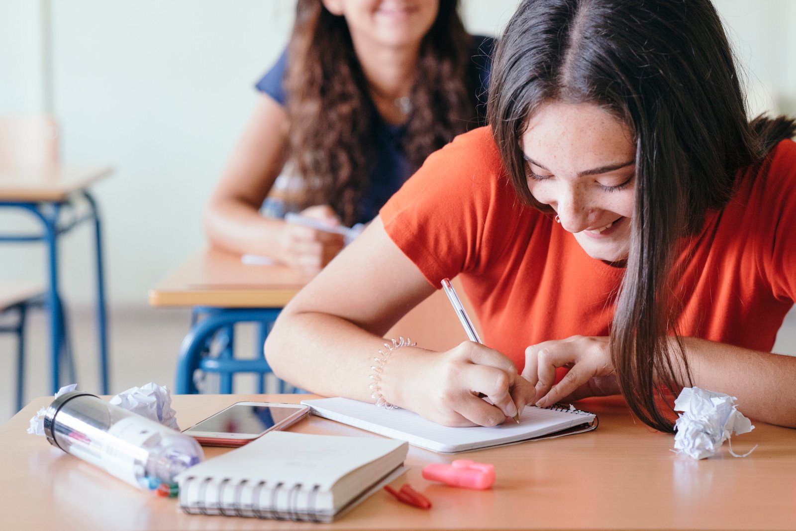 Student giving exam